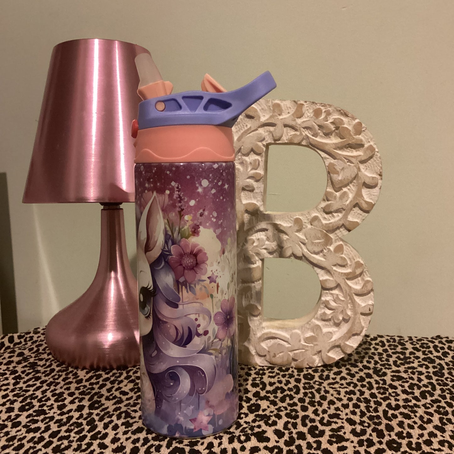 16oz Kids drink bottle - Purple Unicorn