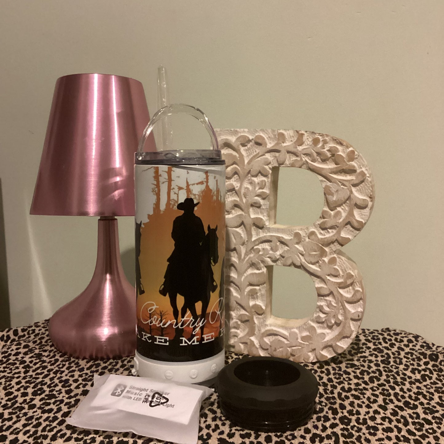 16oz Bluetooth Speaker Tumbler 4in1 - Country Road Take Me Home