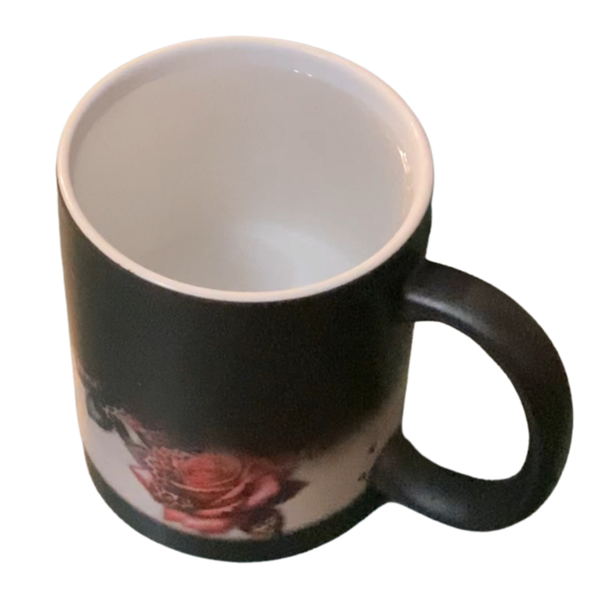 11oz Color Changing Black Matte Ceramic Mug - Custom Design
