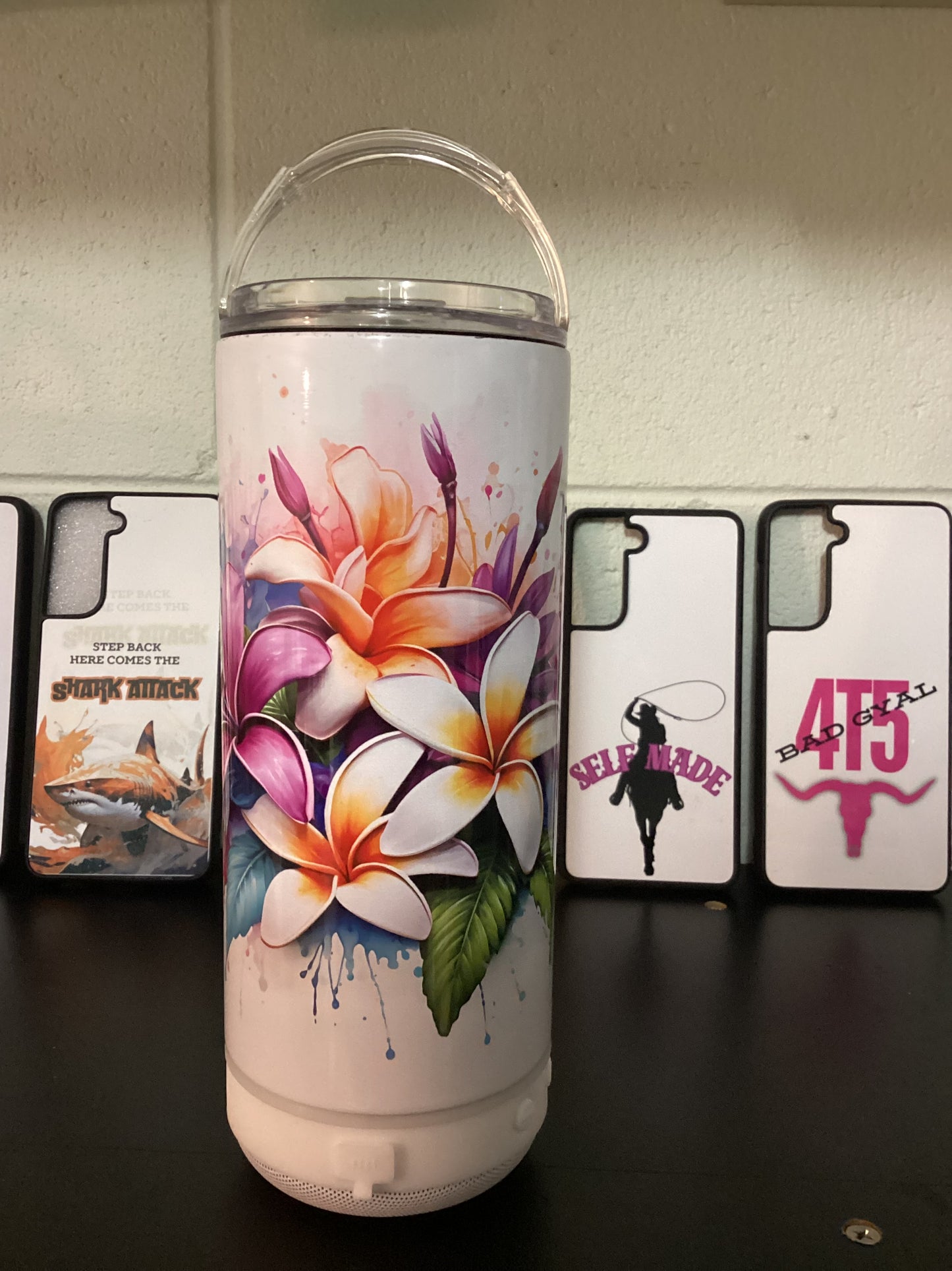 16oz 4in1 Bluetooth Speaker Tumbler - Frangipani Colour