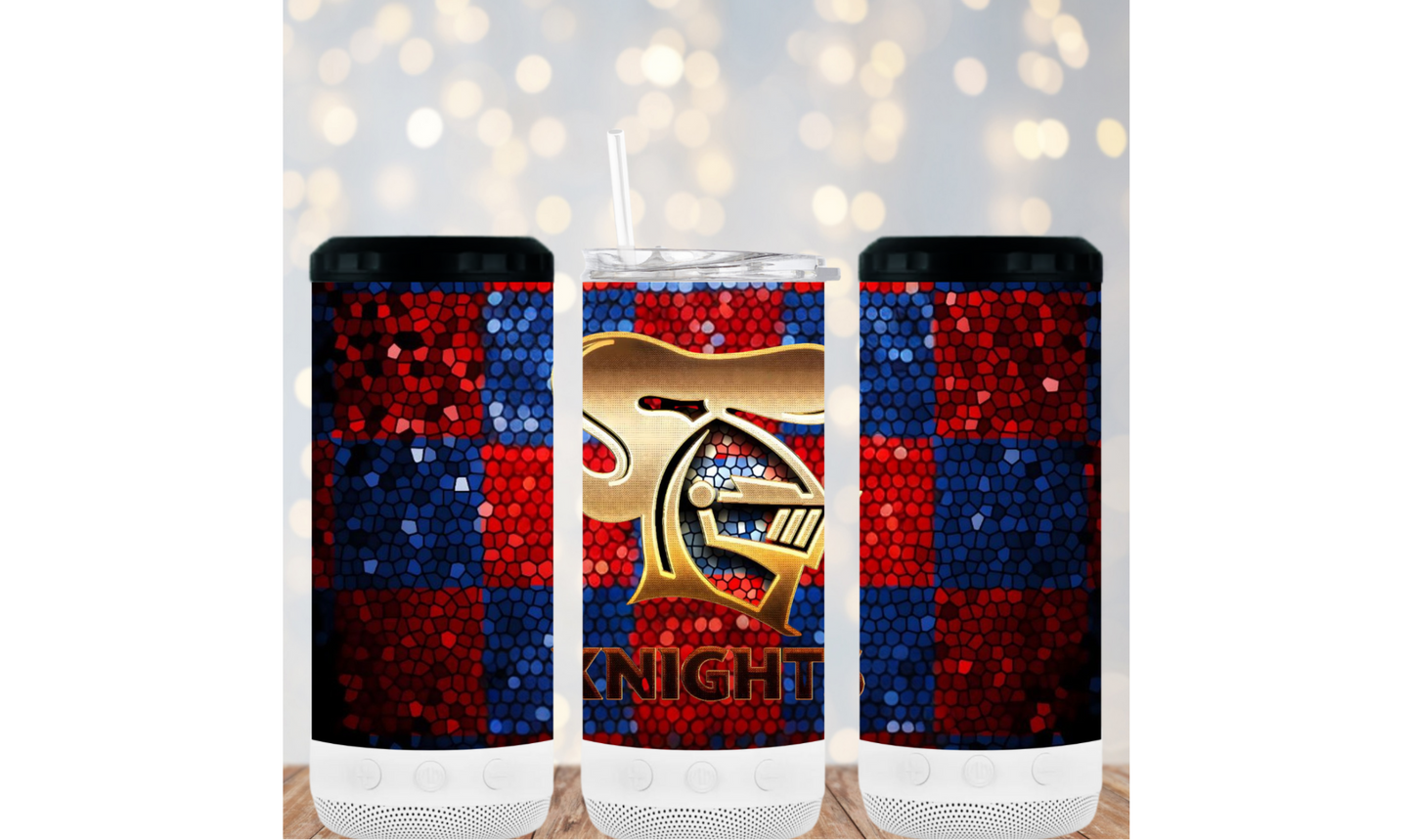 16oz 4in1 Bluetooth Speaker Tumbler - Knights 100%