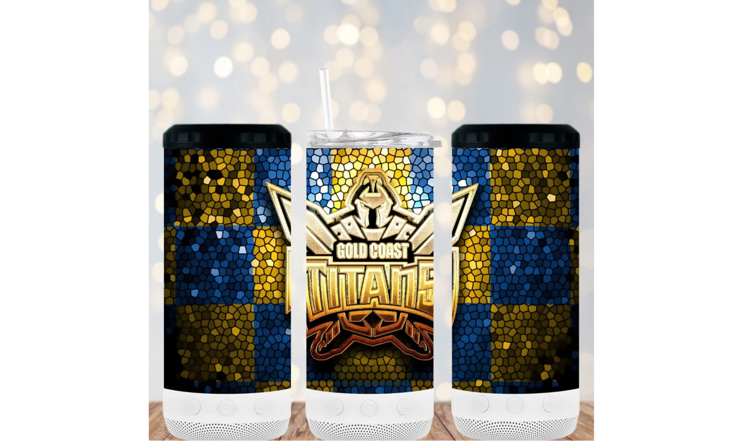16oz 4in1 Bluetooth Speaker Tumbler - Titans 100%