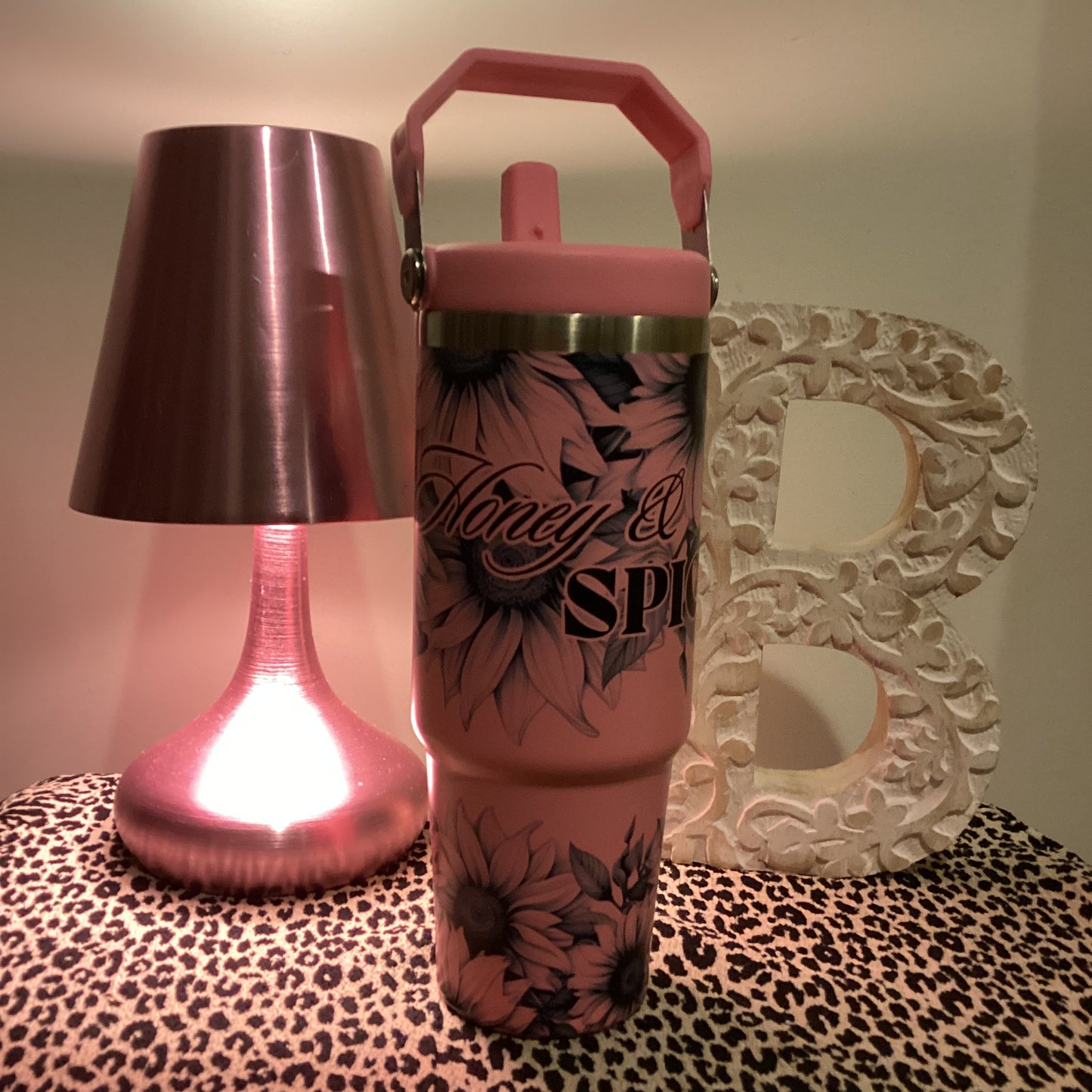 30oz Tumbler - Honey & Spice Pink Light