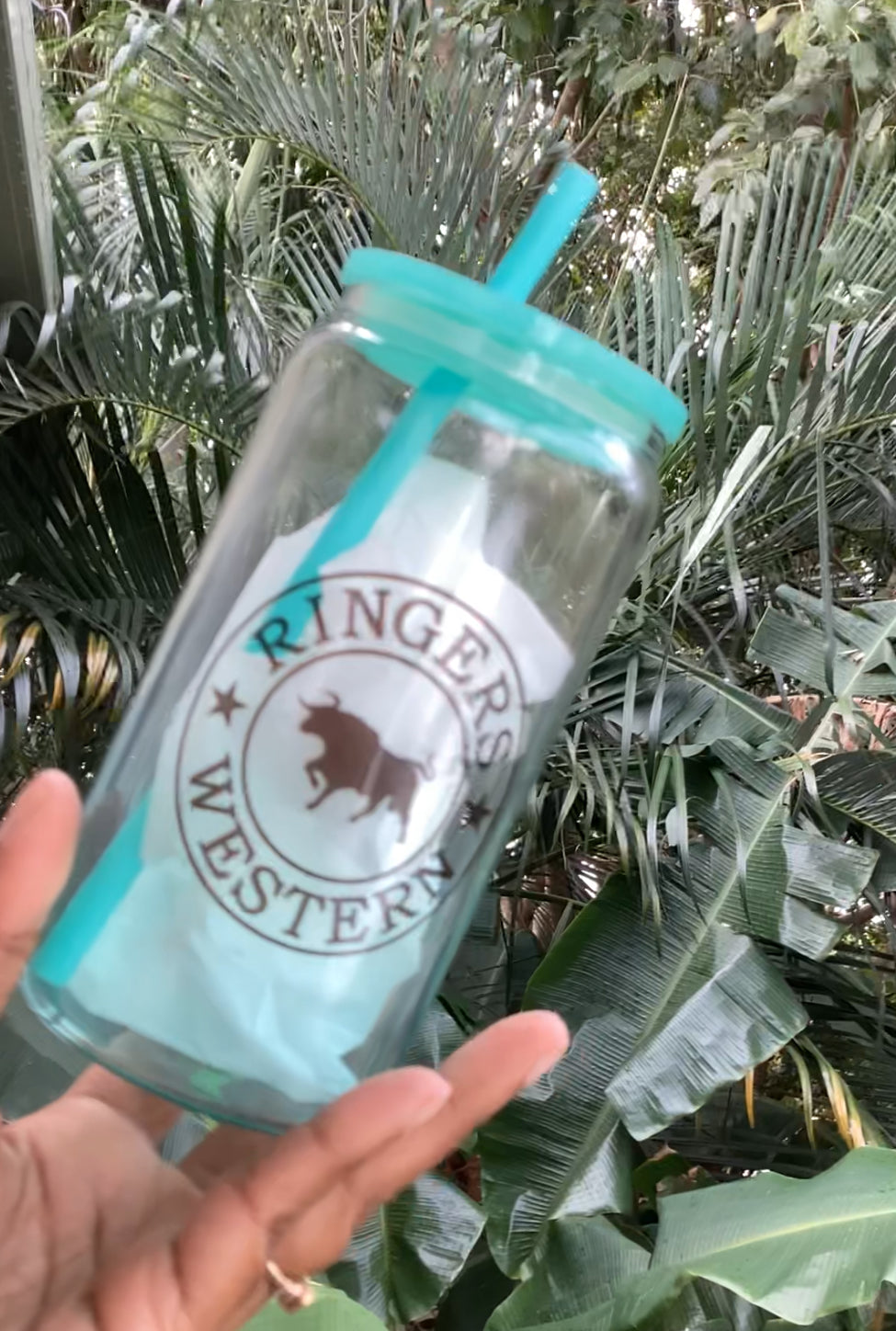 Clearance 16oz Ringers Teal Ombré Tumbler