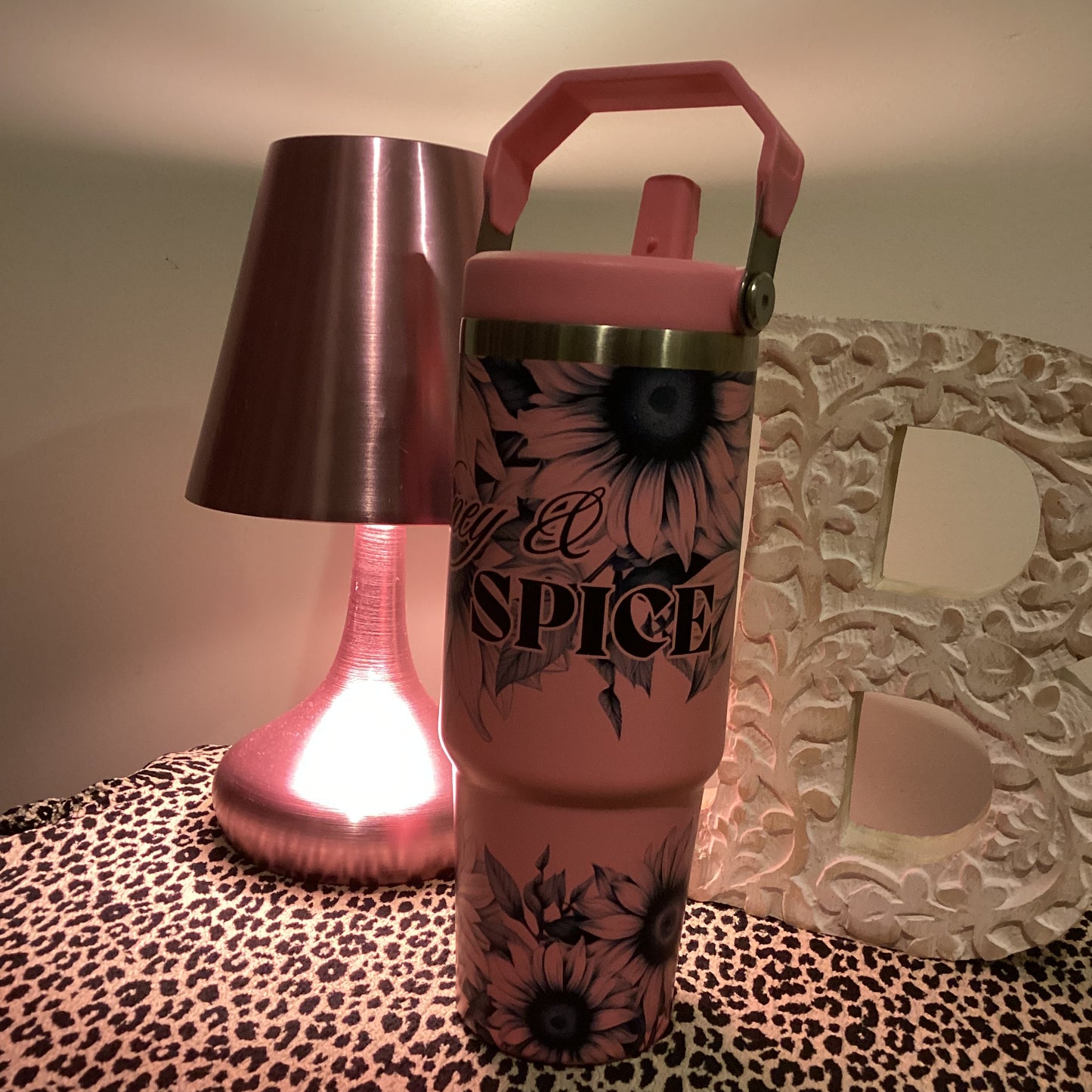 30oz Tumbler - Honey & Spice Pink Light