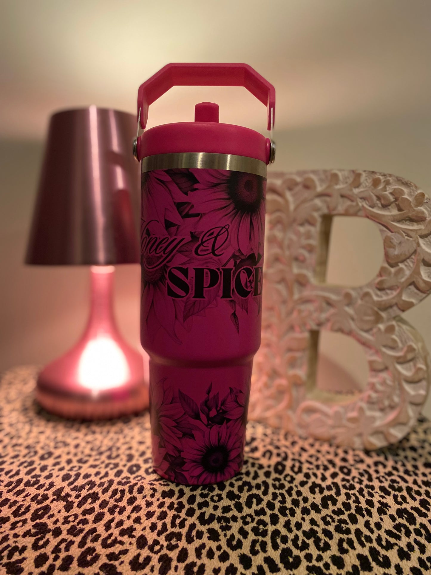 30oz Tumbler - Honey & Spice Hot Pink