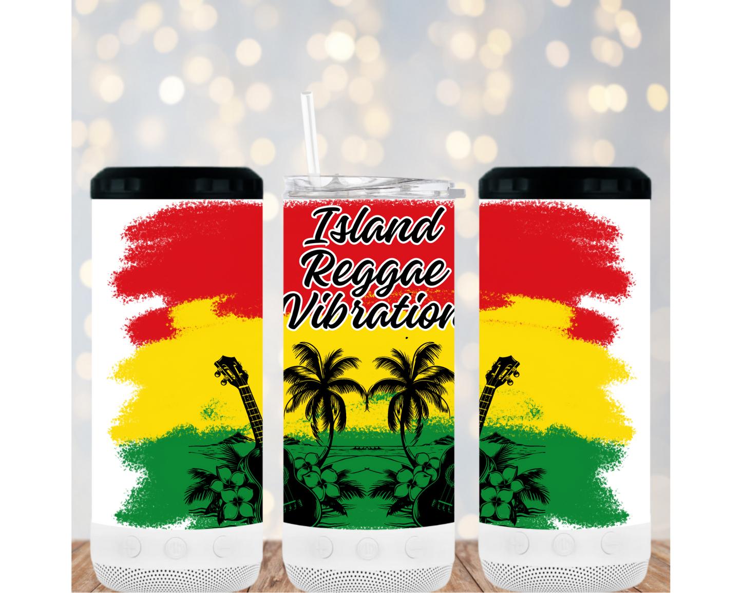 16oz 4in1 Bluetooth Speaker Tumbler - Island Reggae