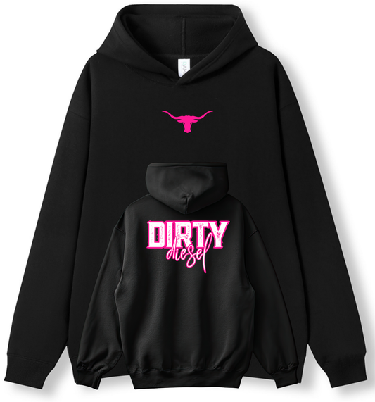 Adult Hoodie - Dirty Diesel Pink