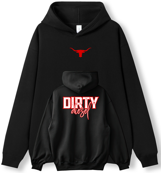 Adult Hoodie - Dirty Diesel Red