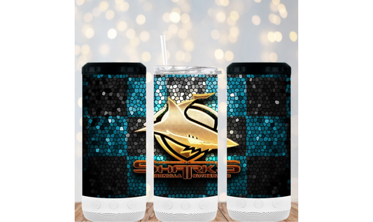 16oz 4in1 Bluetooth Speaker Tumbler - Sharks 100%