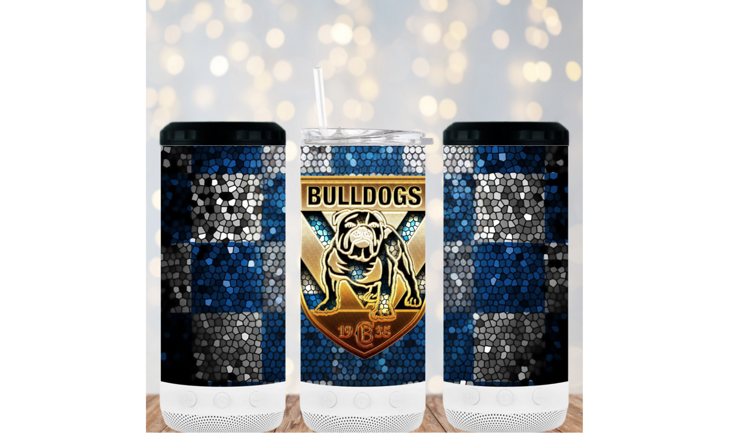16oz 4in1 Bluetooth Speaker Tumbler - Bulldogs 100%