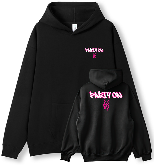 Adult Hoodie - Party On Pink